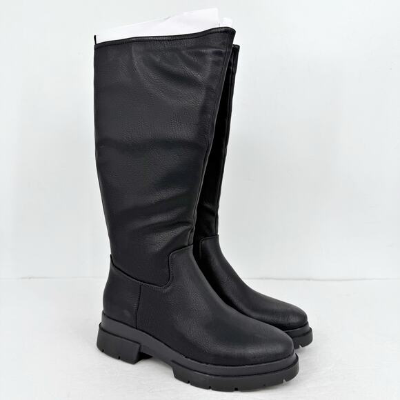 Soul Naturalizer Womens Orchid Knee High Boots US 8.5 M Wide Calf Black NIB - Picture 5 of 11